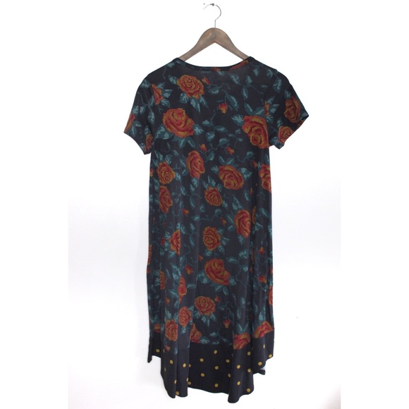 Floral Flowy Pull On Mixed Pattern Oversized Short Sleeve Dress Small Medium - Picture 6 of 6